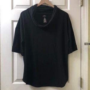 Women’s Black Cowl Neck T-shirt Size XXL